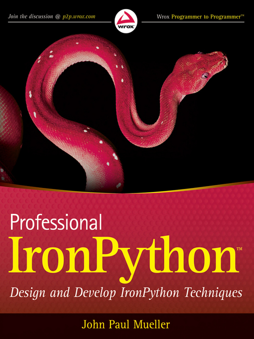 Title details for Professional IronPython by John Paul Mueller - Available